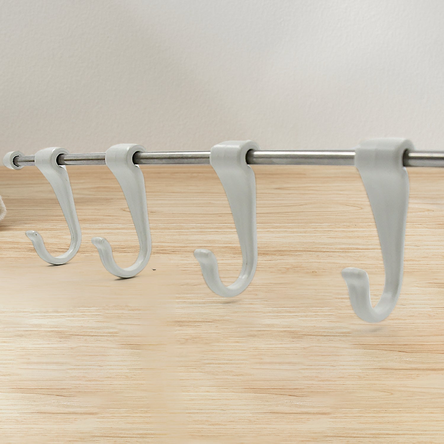 17968 Stainless Steel Utensil Hanger Rail Nail Free Wall Mount with 2 Magic Stickers & 6 Plastic Hooks For Kitchen 17968 Stainless Steel Utensil Hanger Rail Nail Free Wall Mount with 2 Magic Stickers & 6 Plastic Hooks For Kitchen
